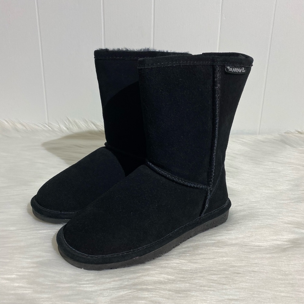 Bearpaw Emma Tall Black Boots Size 5